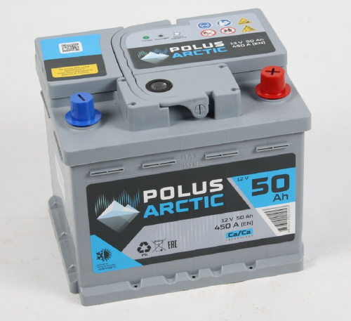 Аккумулятор POLUS ARCTIC 50 Ah 450 A низкий Турция