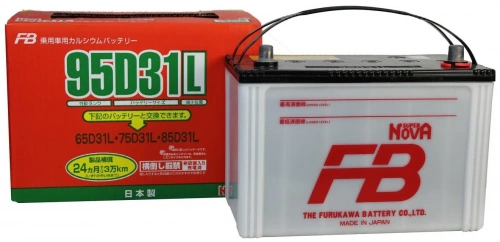 Аккумулятор FB Furukawa Battery 80 Ah 740 A SUPER NOVA 95D31L (ЯПОНИЯ-ОРИГИНАЛ)