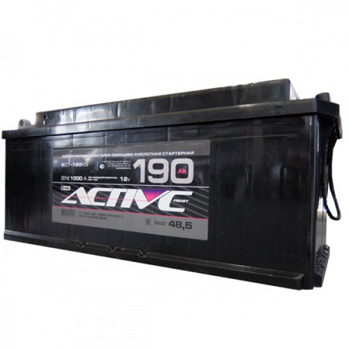 Аккумуляторная батарея ACTIVE 190 Ah 1250 A Обратная полярность конус клеммы