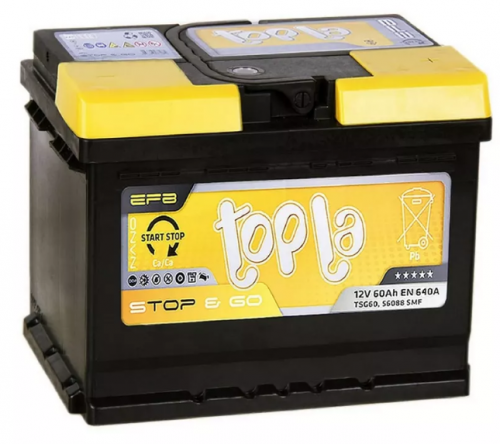 Аккумулятор TOPLA 60 Ah 640 A ОП D24 EFB