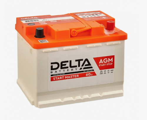 Аккумулятор DELTA 60 Ah 660 A D24 ОП AGM