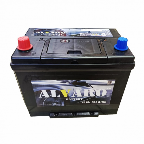 Аккумулятор ALVARO 75 Ah 640 A ASIA ПП E24