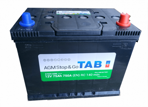 Аккумулятор TAB AGM Stop&Go 75 Ah 750 A E23