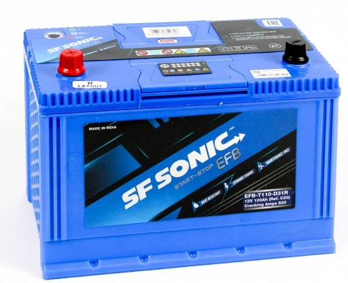 Аккумулятор SF SONIC EFB 100 Ah 820 А ПП 110D31R ВЫСОКАЯ борт START STOP