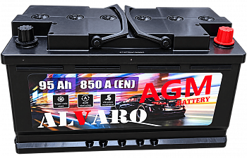Аккумулятор ALVARO 95 Ah 850 A оп AGM
