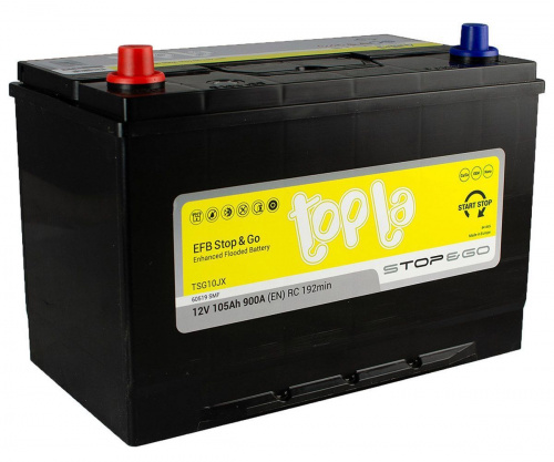 Аккумулятор TOPLA 105Ah 900 A EFB Start-Stop ПП (125D31R)
