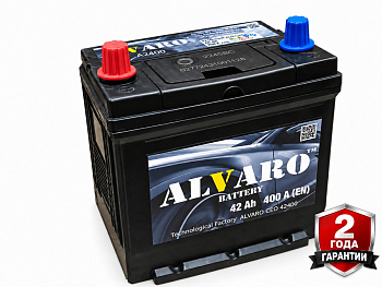 Аккумулятор ALVARO 42 Ah 400 A ПП ASIA