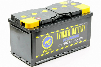 Аккумулятор TYUMEN 100 Ah 830 A battery STANDARD ПП (Ca/Ca)