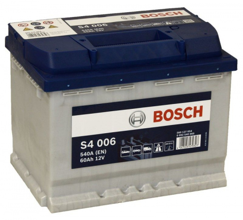 Аккумулятор BOSCH 60 Ач 540 А SILVER S4 006 ПП