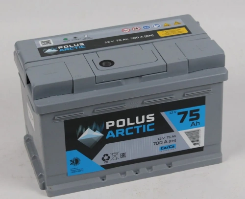 Аккумулятор POLUS ARCTIC 75 Ah 700 A низкий Турция
