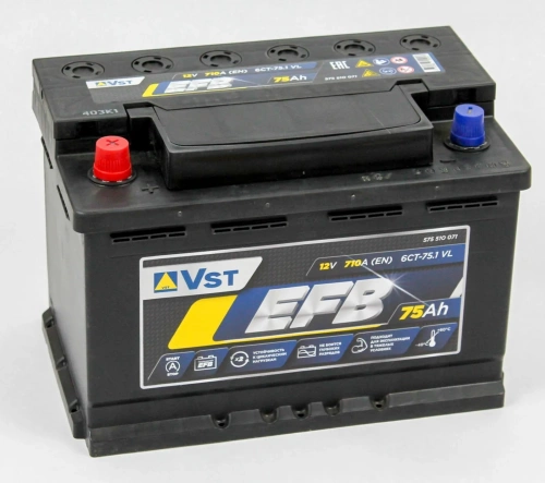 Аккумулятор VARTA (VST) 75 Ah 710 A  E12 EFB ПП