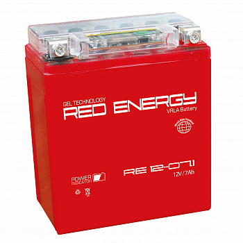 Аккумулятор RED ENERGY 7 А/ч RE 12-07.1 (YTX7L-BS)