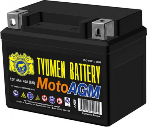 Аккумулятор 6МТС4 - AGM (Гелевый) TYUMEN BATTERY
