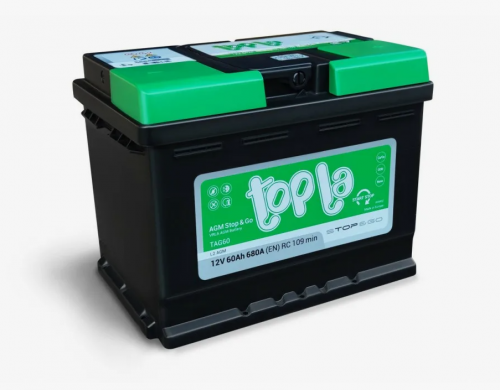 Аккумулятор TOPLA 60 Ah 680 A ОП AGM
